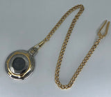 Silver and Gold tone meteorite pocket watch