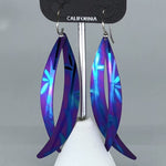 Holly Yashi Earrings - Purple/Blue with bamboo design