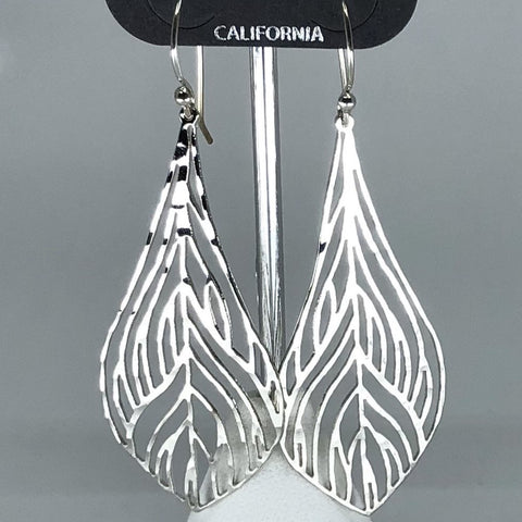 Holly Yashi Earrings - Silver tone leaf