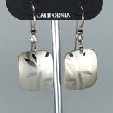 Holly Yashi Earrings - Silver tone with bamboo pattern