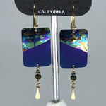 Holly Yashi Earrings - Purple with multi color section