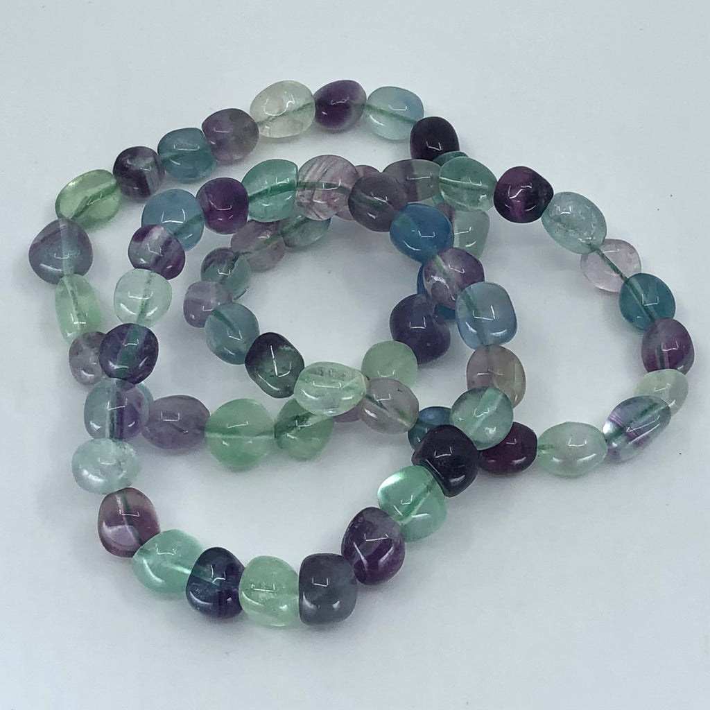 Fluorite Bracelet for Sale - Green & Purple Rainbow Fluorite