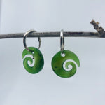 Jade Earrings - Jade swirl