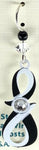 Adajio Earrings-Black and white infinity twist